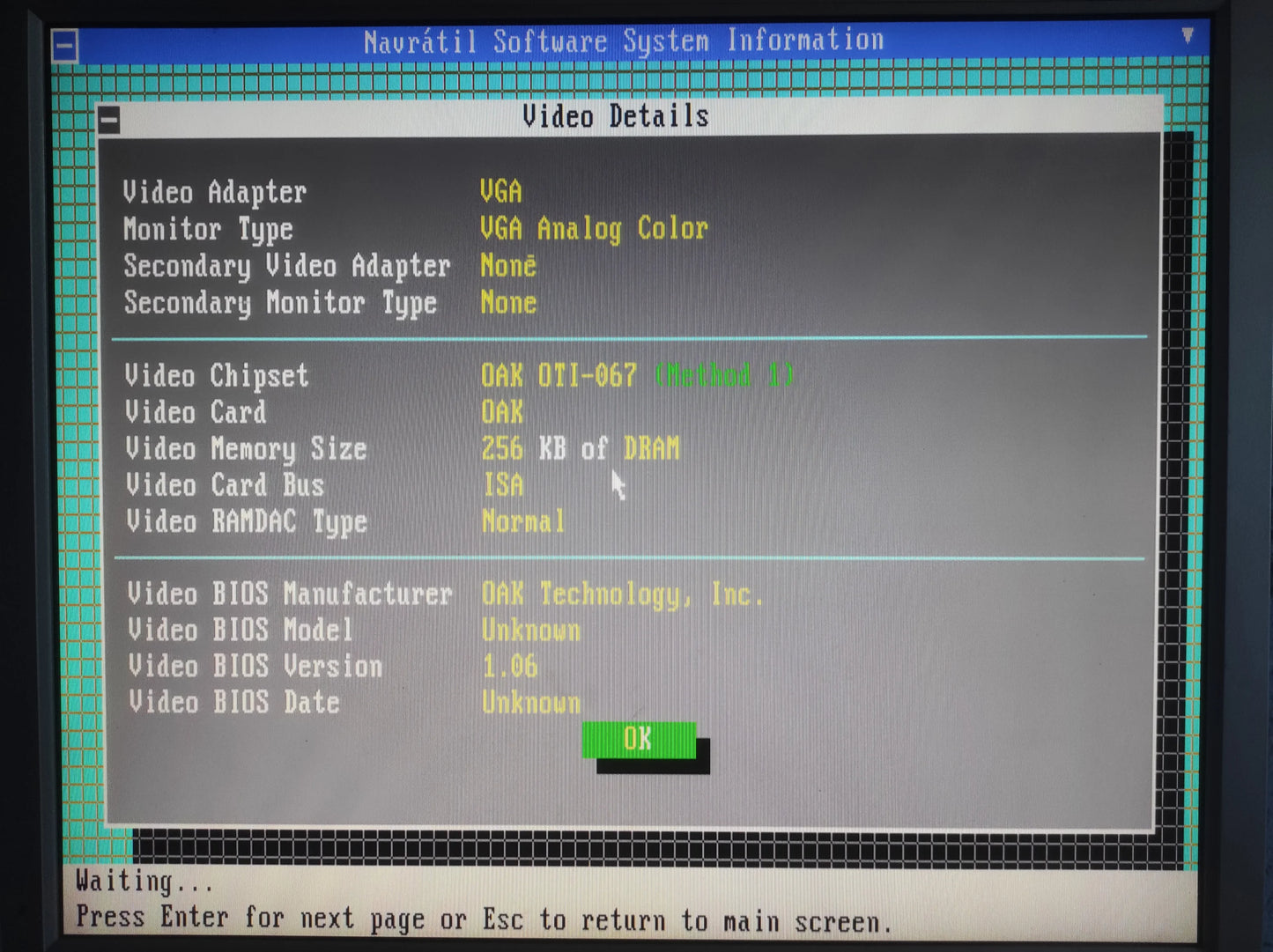 DFI VG-7700 OAK OTI067 256KB 16-bit Vintage Retro ISA Graphics Video Card