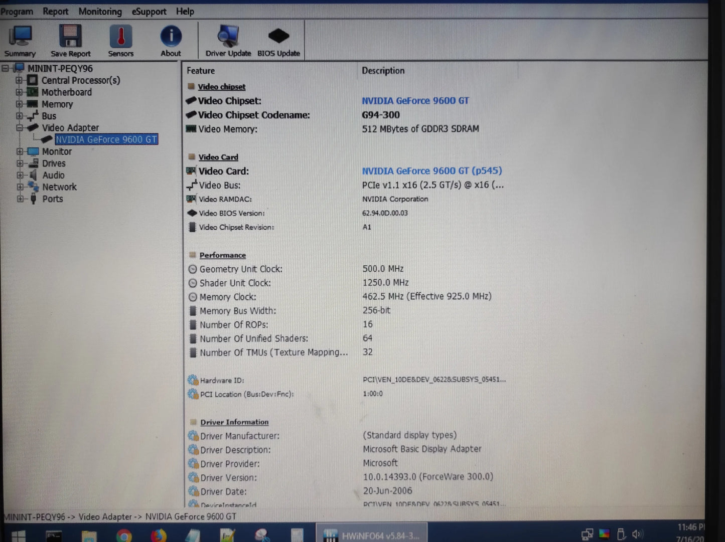 ECS NVIDIA GeForce 9600 GT 512MB GDDR3 PCI-e Dual DVI Graphics Video Card N9600GT-512MX