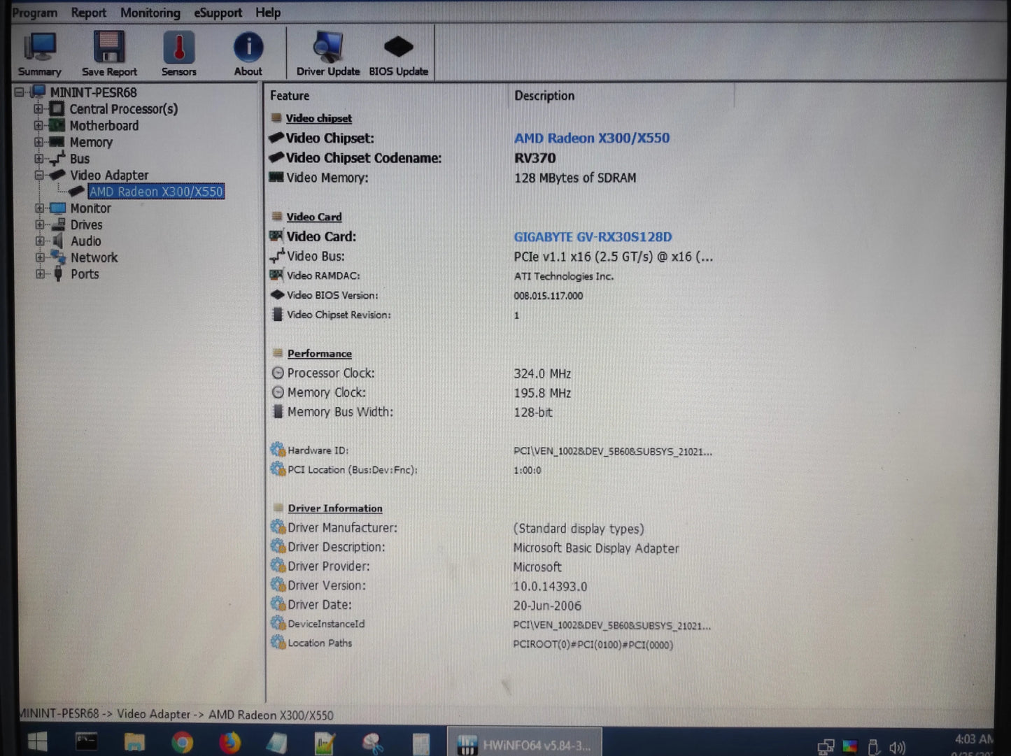 Gigabyte ATi Radeon X300 128MB PCIe VGA DVI Retro Graphics Card GV-RX30128D