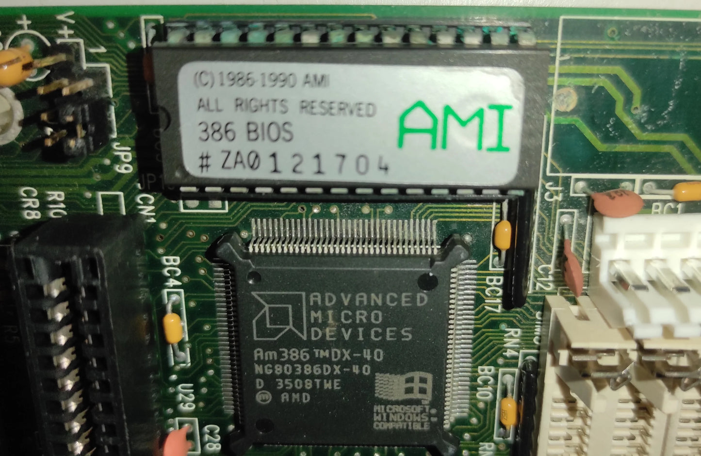 TK 386-4N-D02C 386 Baby AT Vintage Retro Motherboard ISA UMC UM82C491 Chipset with Am386-DX40