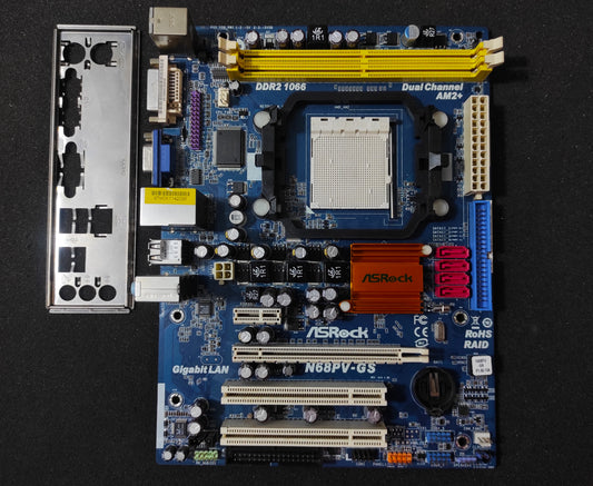AsRock N68PV-GS Socket AM2 mATX AMD Motherboard DDR2 Nvidia nForce 630a Chipset
