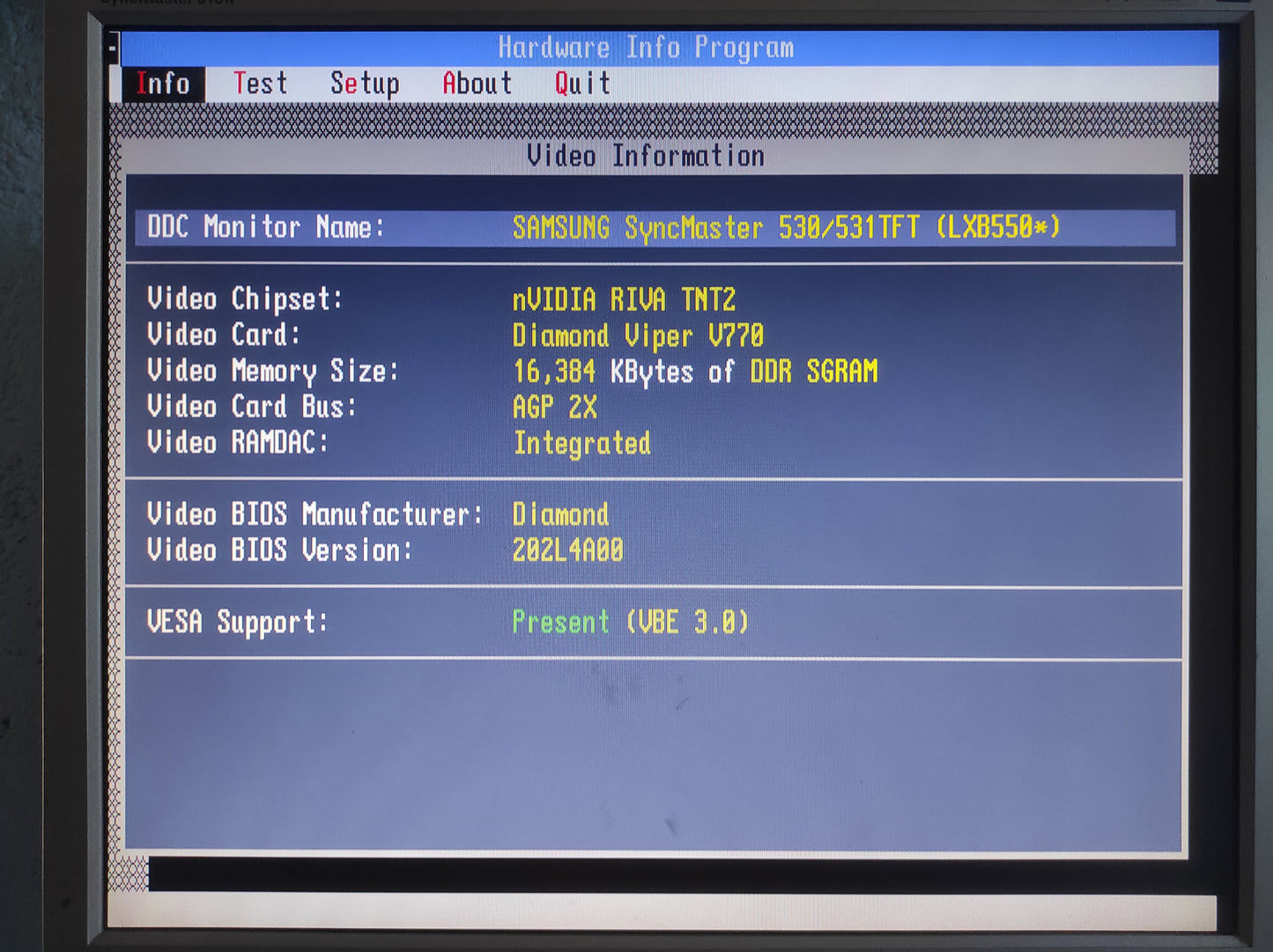 Diamond Viper V770 NVIDIA Riva TNT2 AGP 32MB VGA Video Card 28230350-002