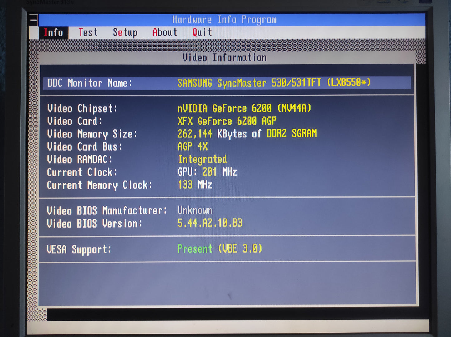 XFX Nvidia GeForce 6200 AGP 256MB DDR2 VGA DVI Retro Graphics Card