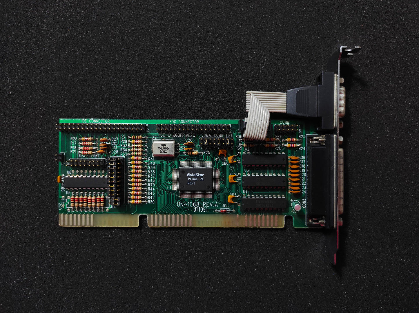 MEC UN-1068 GoldStar PRIME 2C FDD IDE Serial Parallel ISA Multi I/O Controller Card