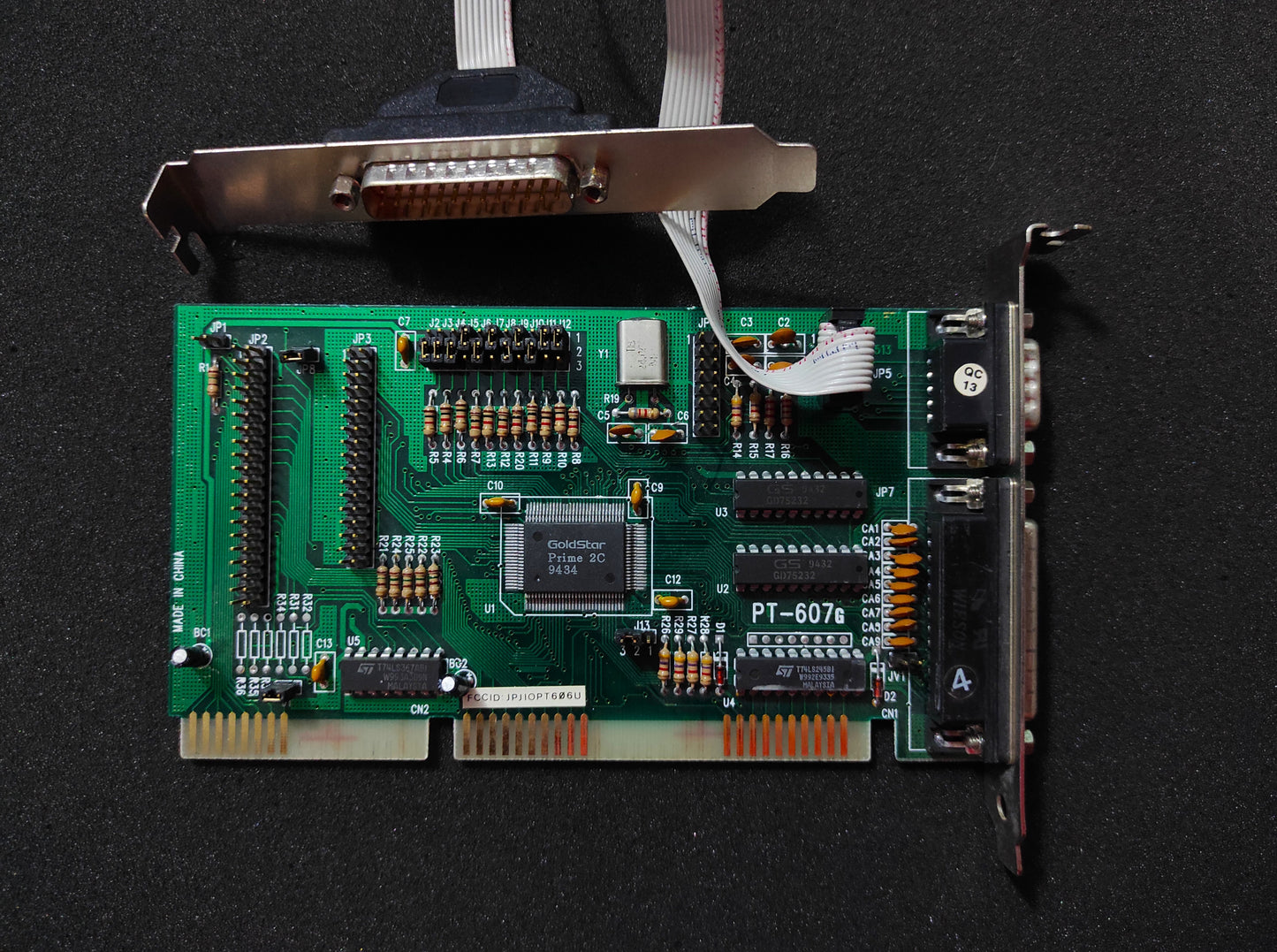 Pine PT-607G FDD IDE Serial Parallel ISA Multi I/O Controller Card GoldStar Prime 2C