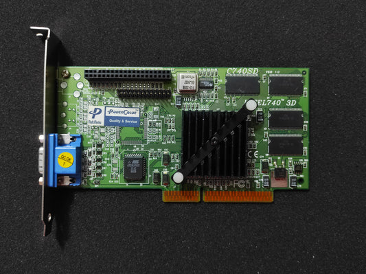 PowerColor C740SD Intel i740 8MB AGP VGA Retro Graphics Video Card