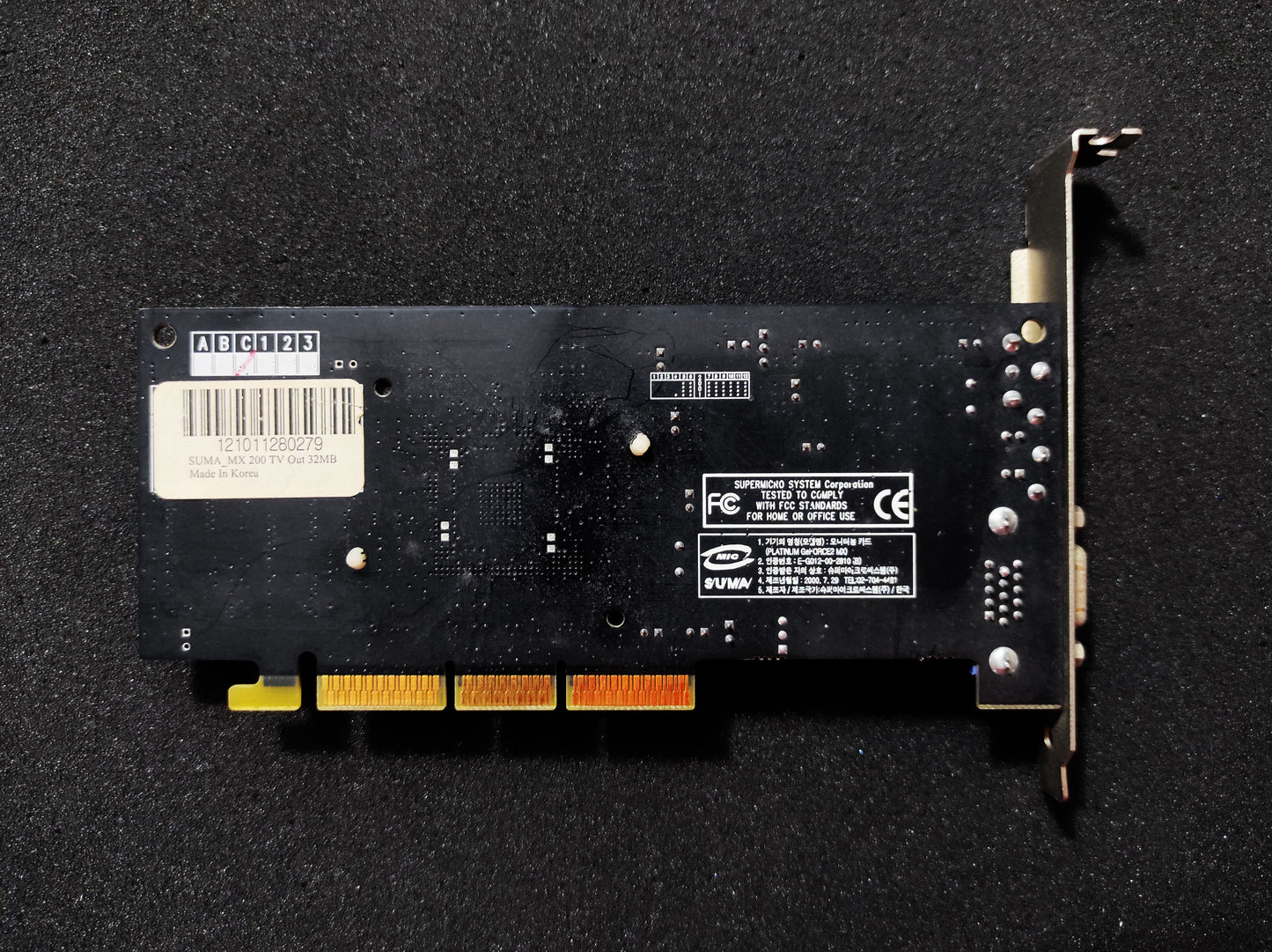 SuperMicro SUMA PLATINUM Nvidia GeForce2 MX 200 AGP 32MB VGA Retro Video Card
