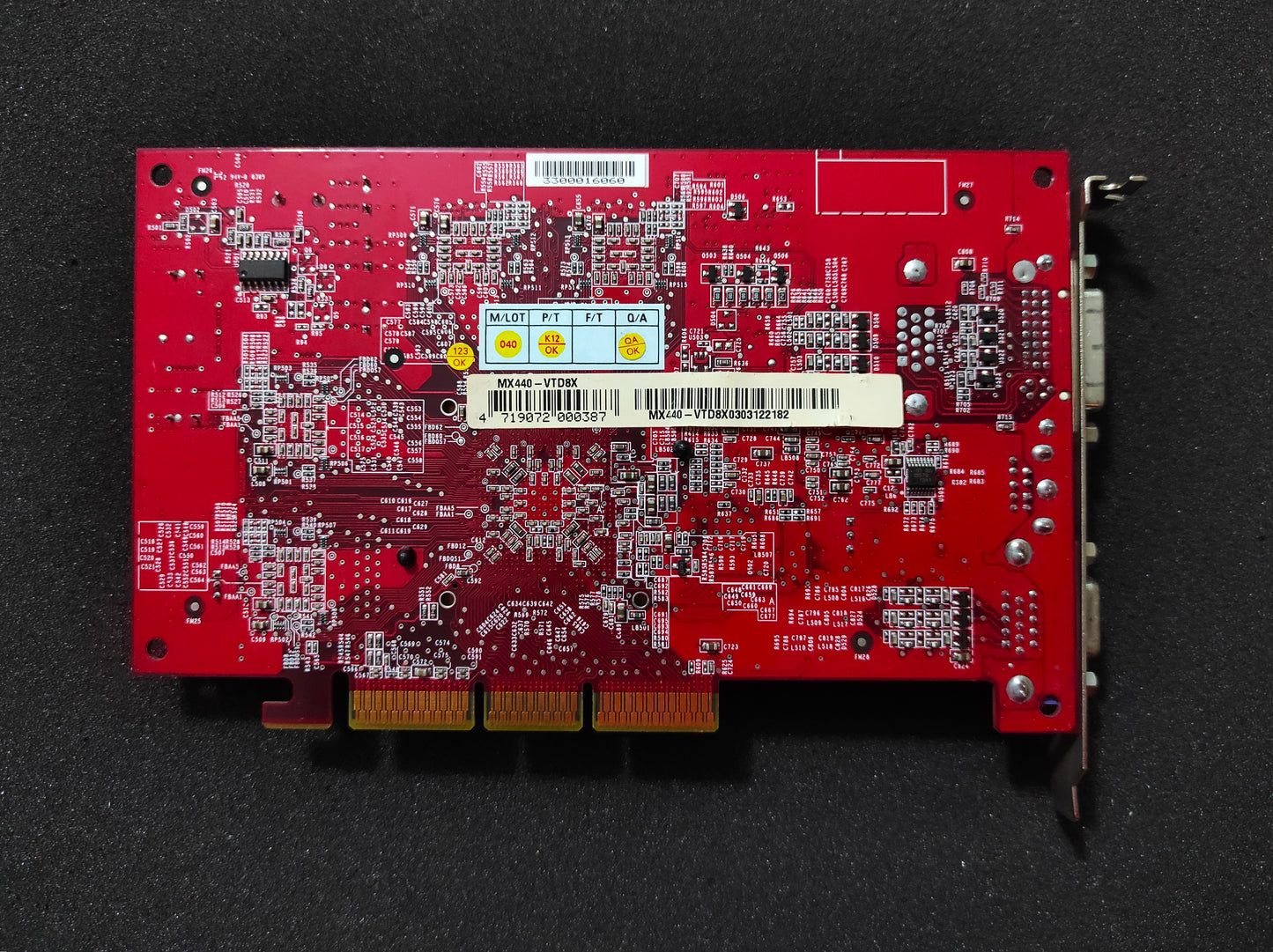 MSI MS-8888 NVIDIA GeForce4 MX 440 64MB AGP VGA DVI Retro Video Card VTD8X