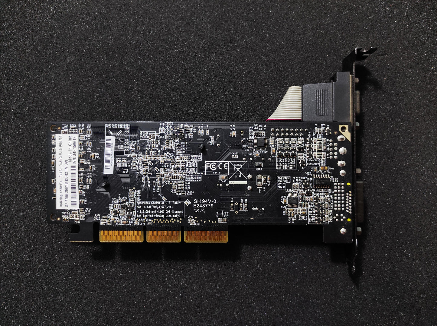 XFX Nvidia GeForce 6200 AGP 256MB DDR2 VGA DVI Retro Graphics Card