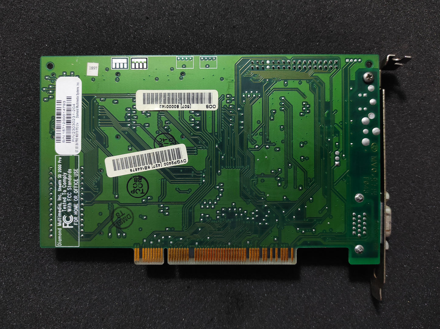 Diamond Stealth 3D 2000 PRO PCI 4MB VGA Retro Graphics Card 23030231-204
