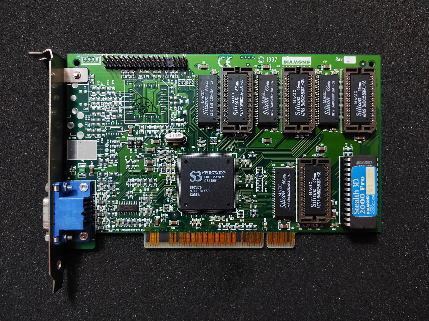 Diamond Stealth 3D 2000 PRO PCI 4MB VGA Retro Graphics Card 23030231-204