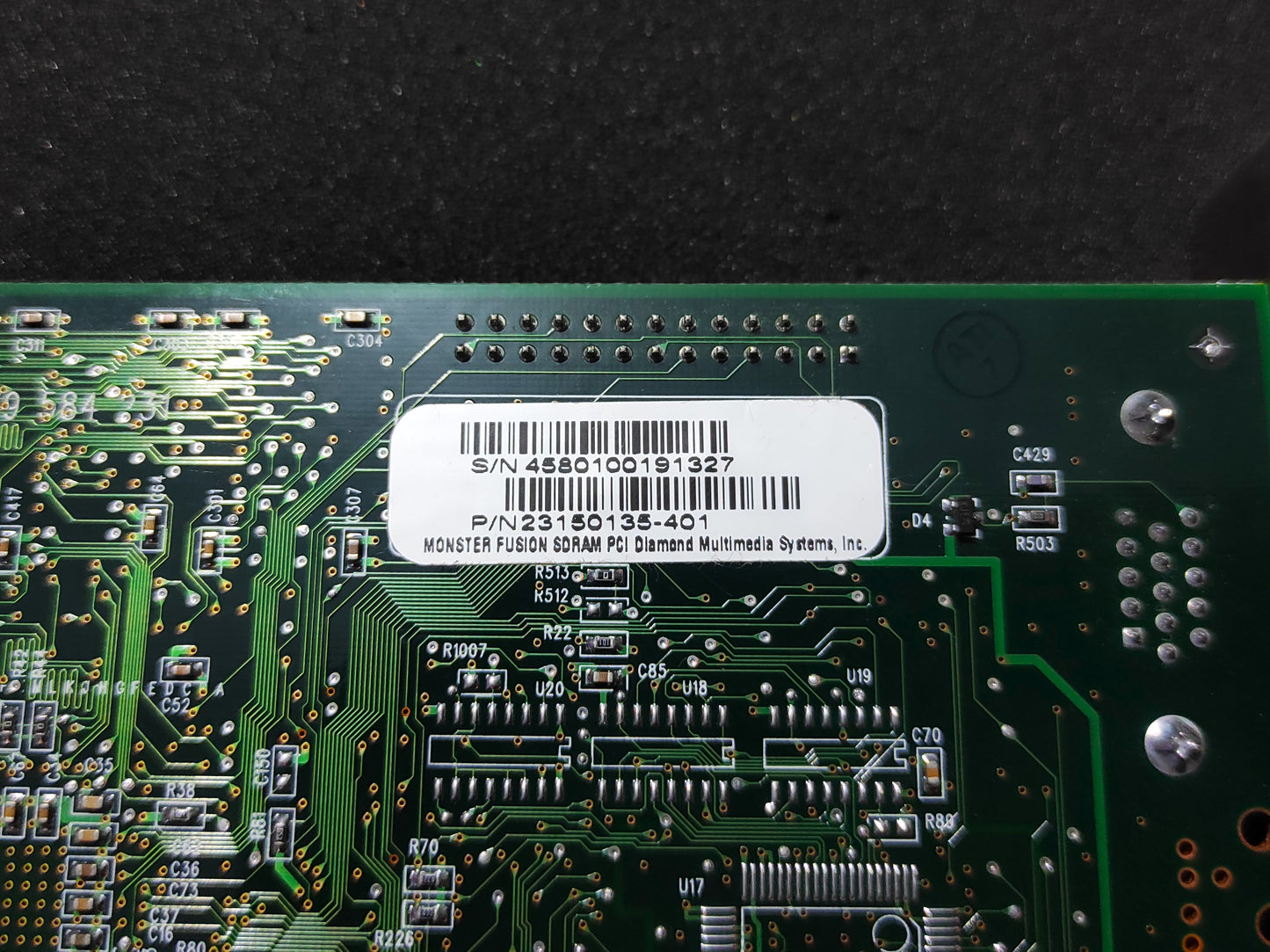 Diamond Monster Fusion Z100 PCI 16MB VGA 3Dfx Retro Graphics Card 23150135-401