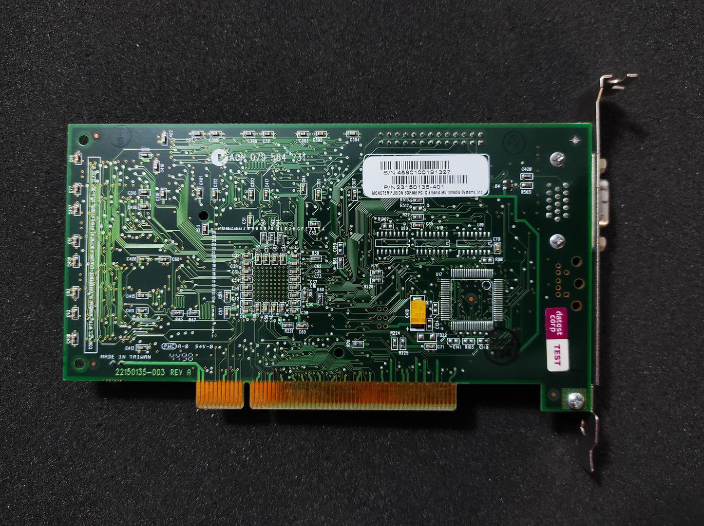 Diamond Monster Fusion Z100 PCI 16MB VGA 3Dfx Retro Graphics Card 23150135-401