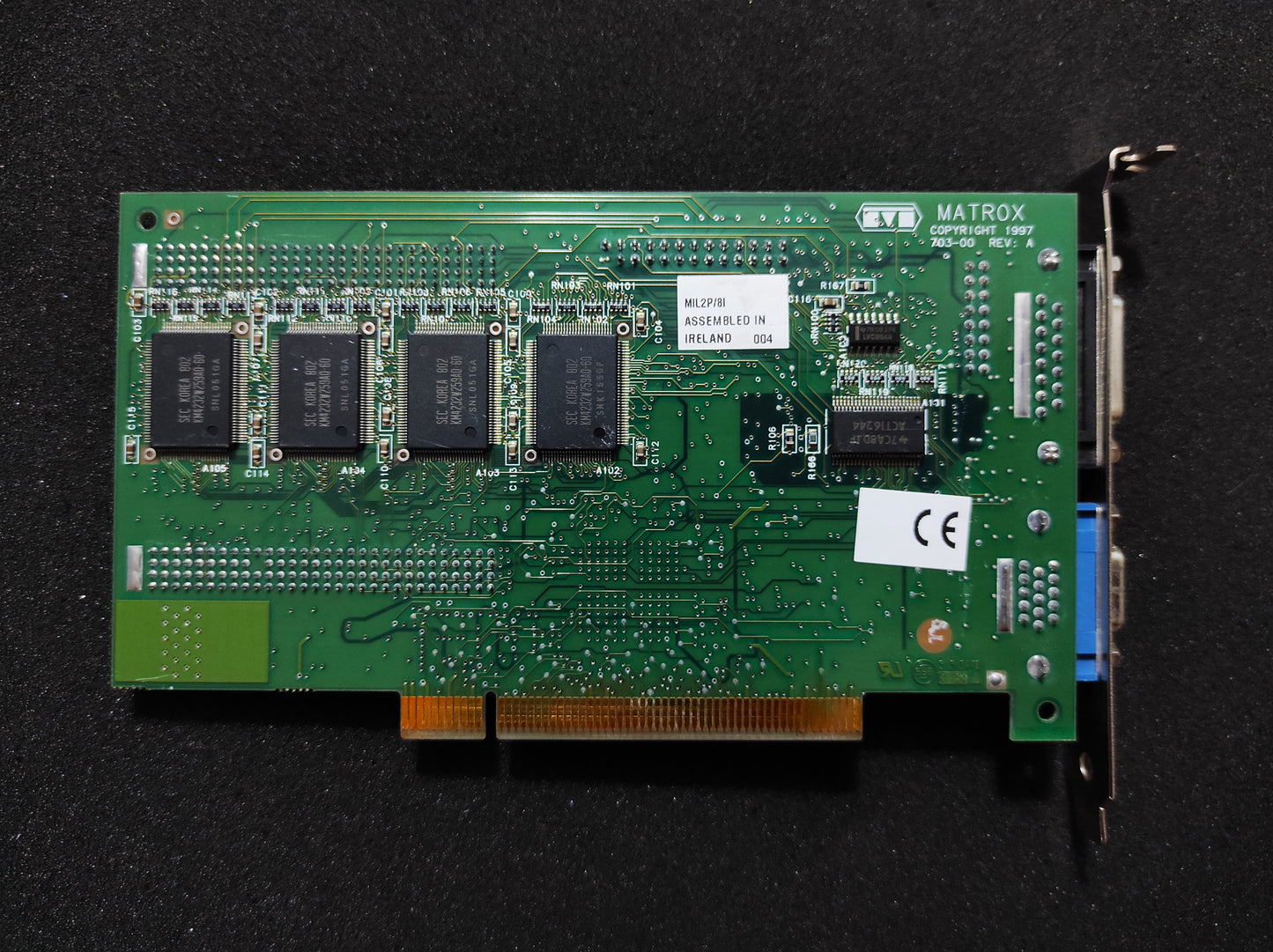 Matrox 703-00 Millennium II 8MB MGA-2164W PCI VGA Retro Video Card MIL2P/8I