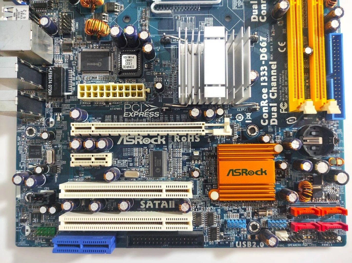 ASRock ConRoe1333-d667 Socket 775 mATX Motherboard DDR2 PCIe x16 PCI SATA - Retro PC Hardware & More