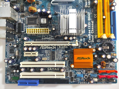 ASRock ConRoe1333-d667 Socket 775 mATX Motherboard DDR2 PCIe x16 PCI SATA - Retro PC Hardware & More