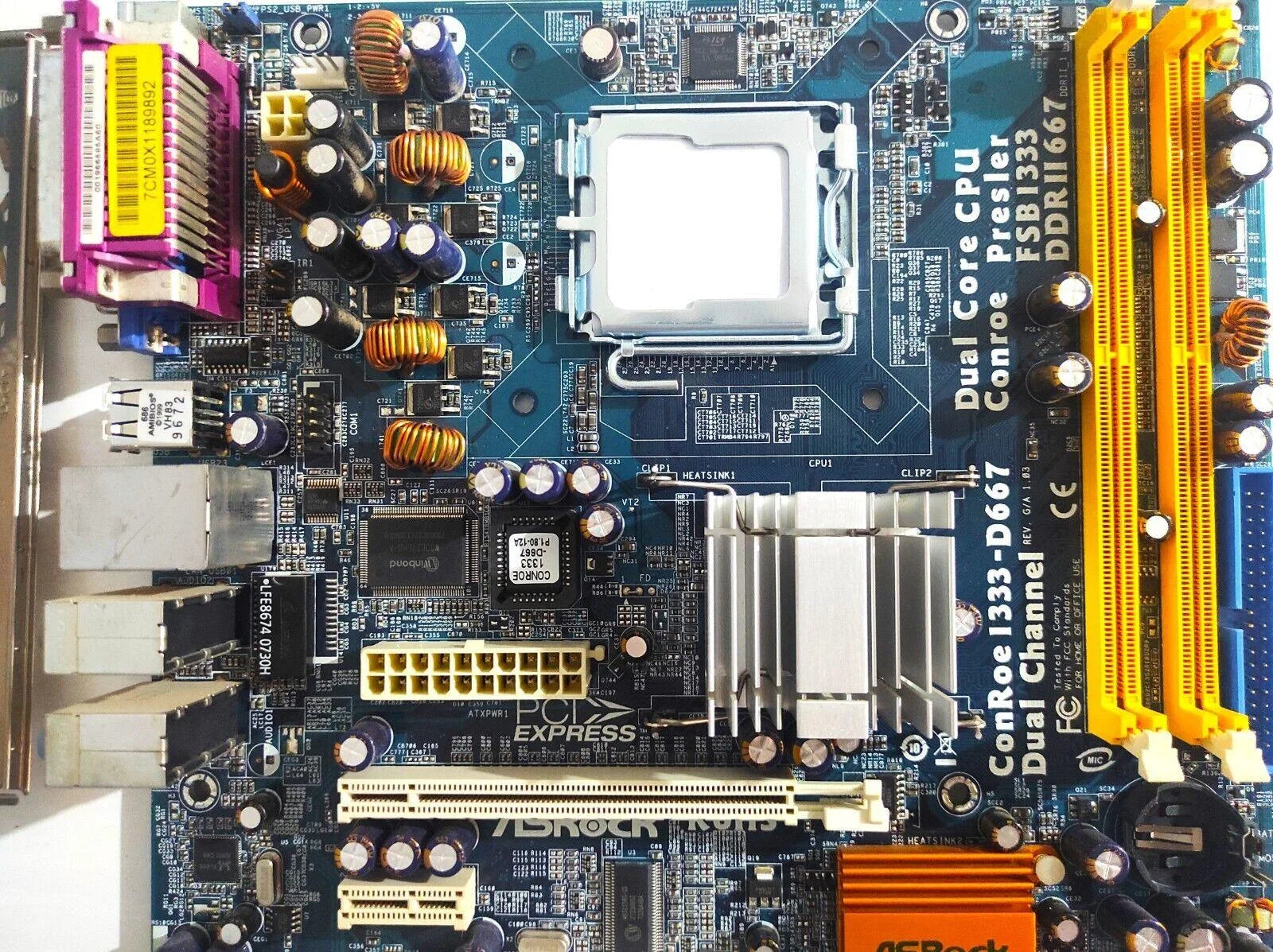 ASRock ConRoe1333-d667 Socket 775 mATX Motherboard DDR2 PCIe x16 PCI SATA - Retro PC Hardware & More