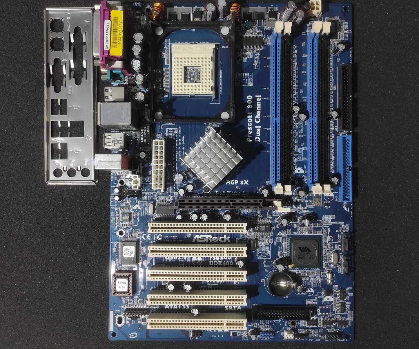 ASRock P4V88 Socket 478 ATX DDR Motherboard AGP PCI VIA PT880 Chipset