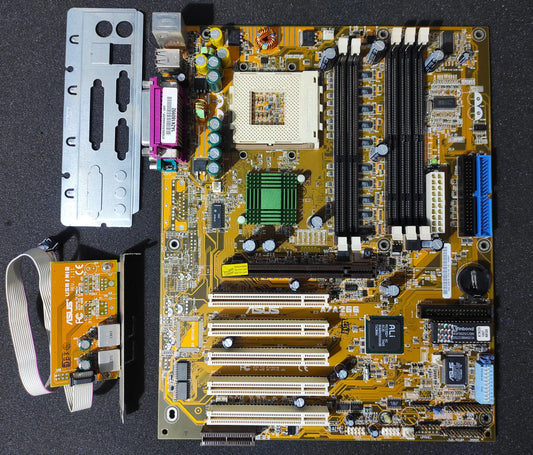 Asus A7A266 Rev 1.10 Socket A ATX Retro AMD Motherboard AGP Pro PCI ALi M1647/M1535D Chipset