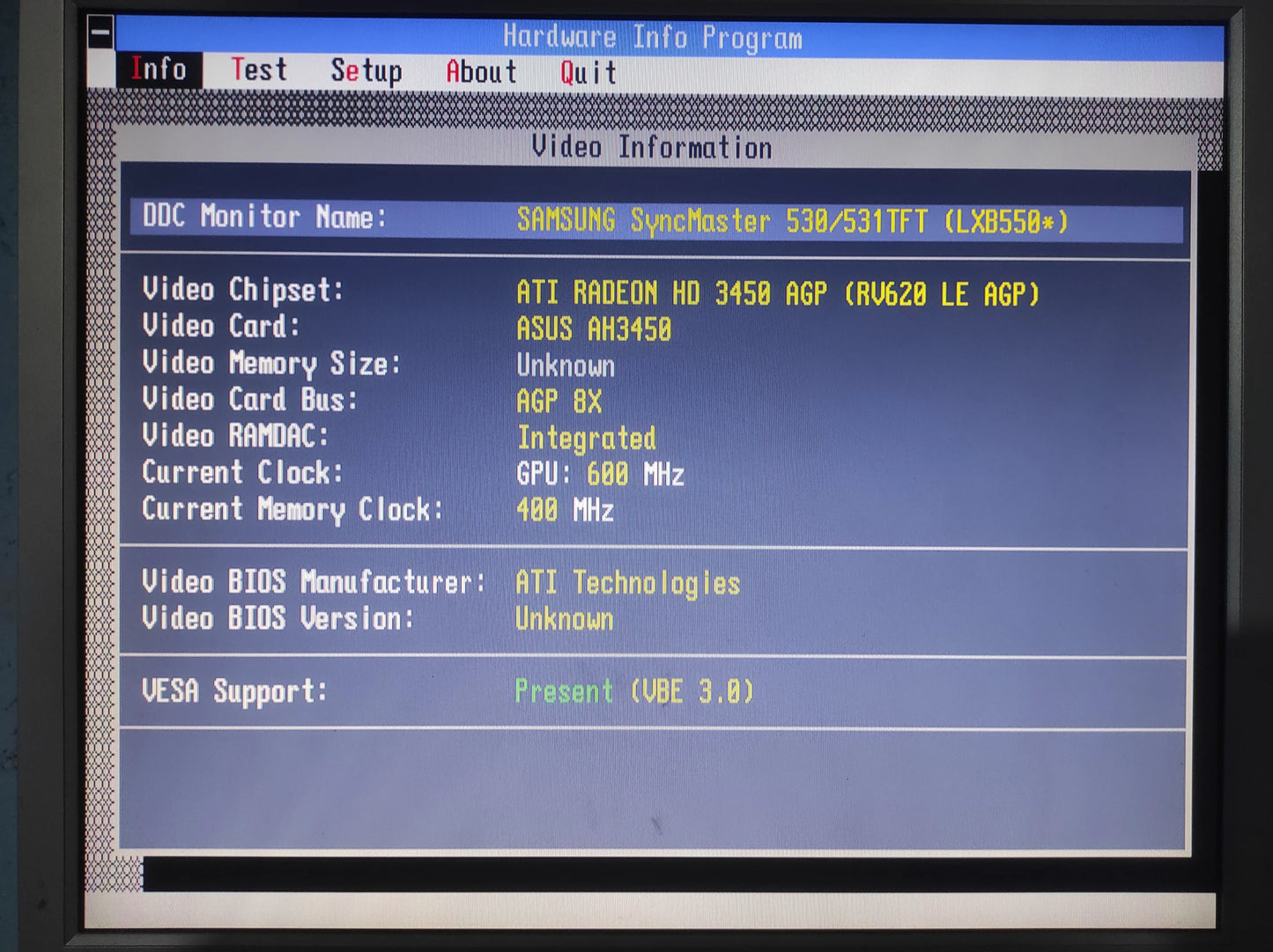 ASUS AH3450 ATI Radeon HD 3450 AGP 512MB VGA HDMI DVI DDR2 Retro Graphics Card.