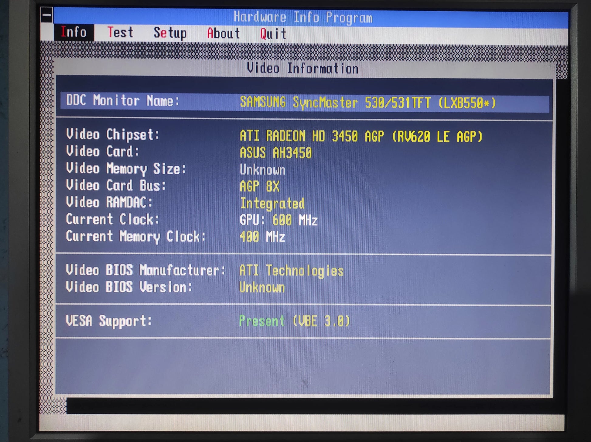 ASUS AH3450 ATI Radeon HD 3450 AGP 512MB VGA HDMI DVI DDR2 Retro Graphics Card.