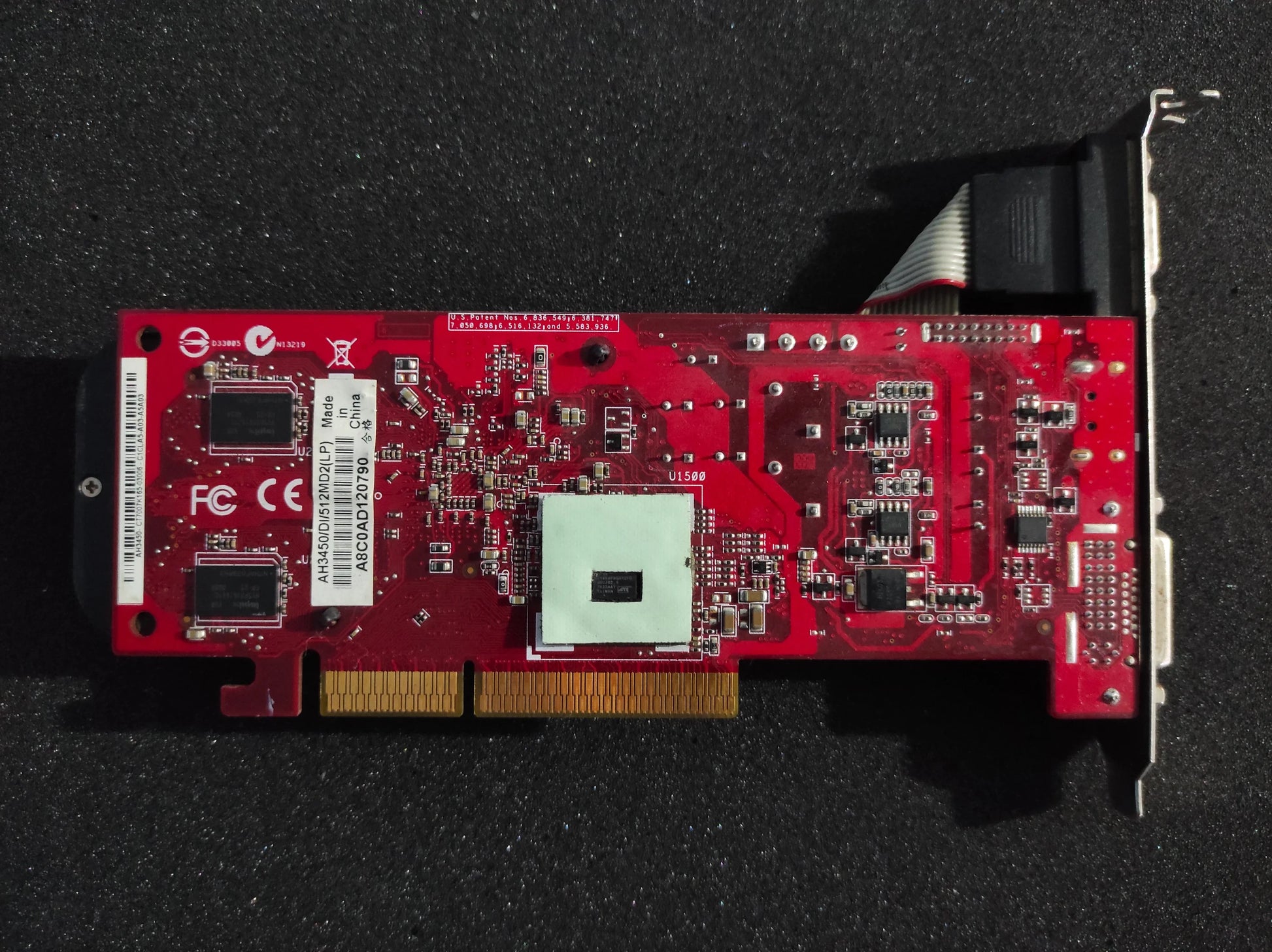 ASUS AH3450 ATI Radeon HD 3450 AGP 512MB VGA HDMI DVI DDR2 Retro Graphics Card.