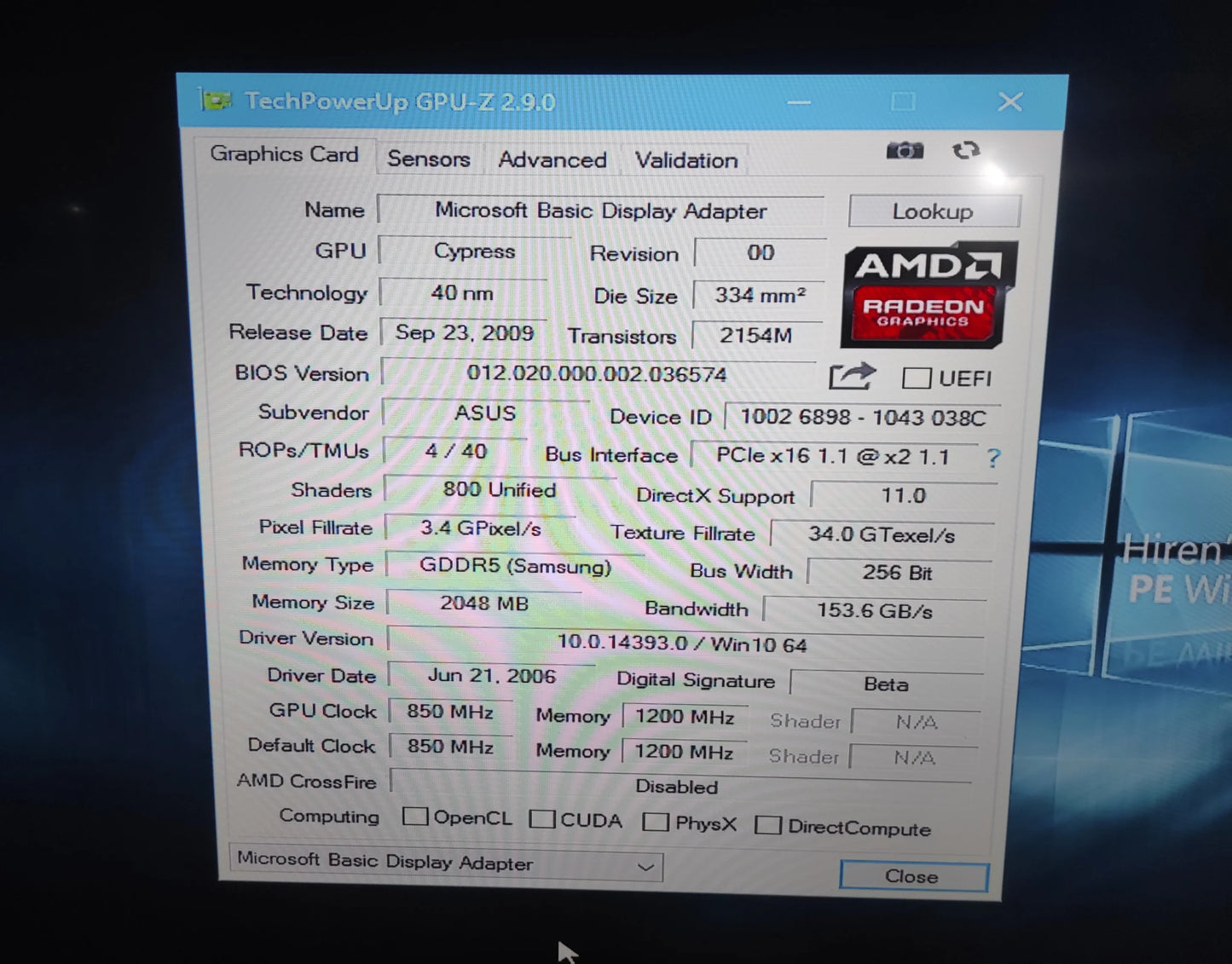 ASUS ATI Radeon HD 5870 2GB PCIe 2.0 x16 GDDR5 6x Mini DisplayPort Graphics Card