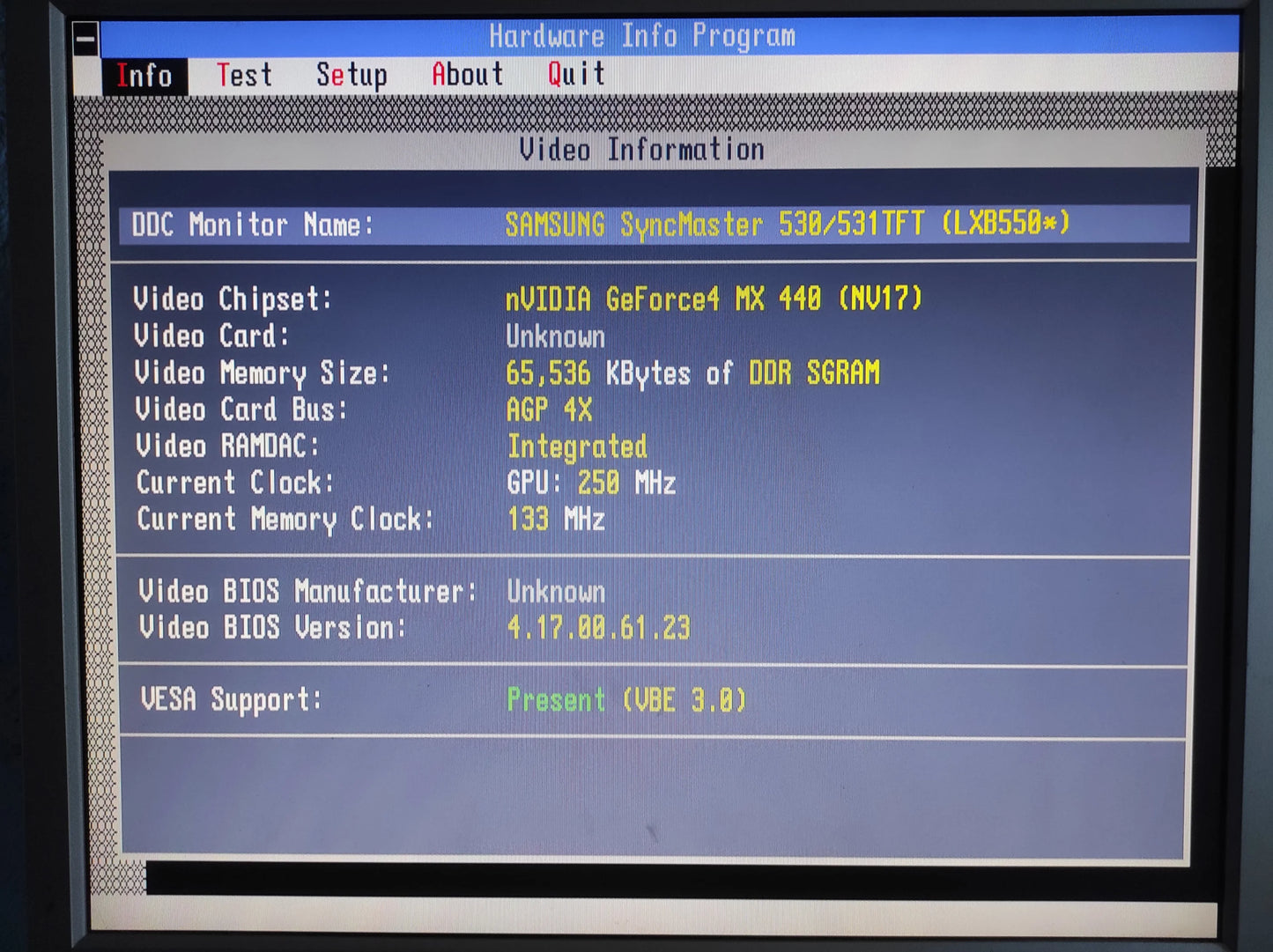Chaintech NVIDIA GeForce4 MX 440-SE AGP 64MB VGA Graphics Video Card A-G448-B64VN-D50S
