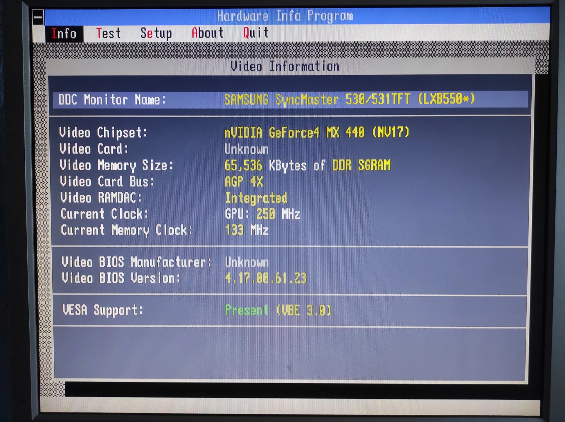 Chaintech NVIDIA GeForce4 MX 440-SE AGP 64MB VGA Graphics Video Card A-G448-B64VN-D50S
