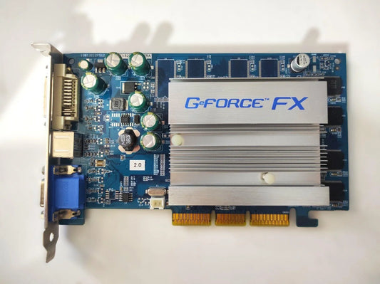 Club3D NVIDIA GeForce FX 5200 AGP 128MB VGA TV DVI Graphics Video Card - Retro PC Hardware & More