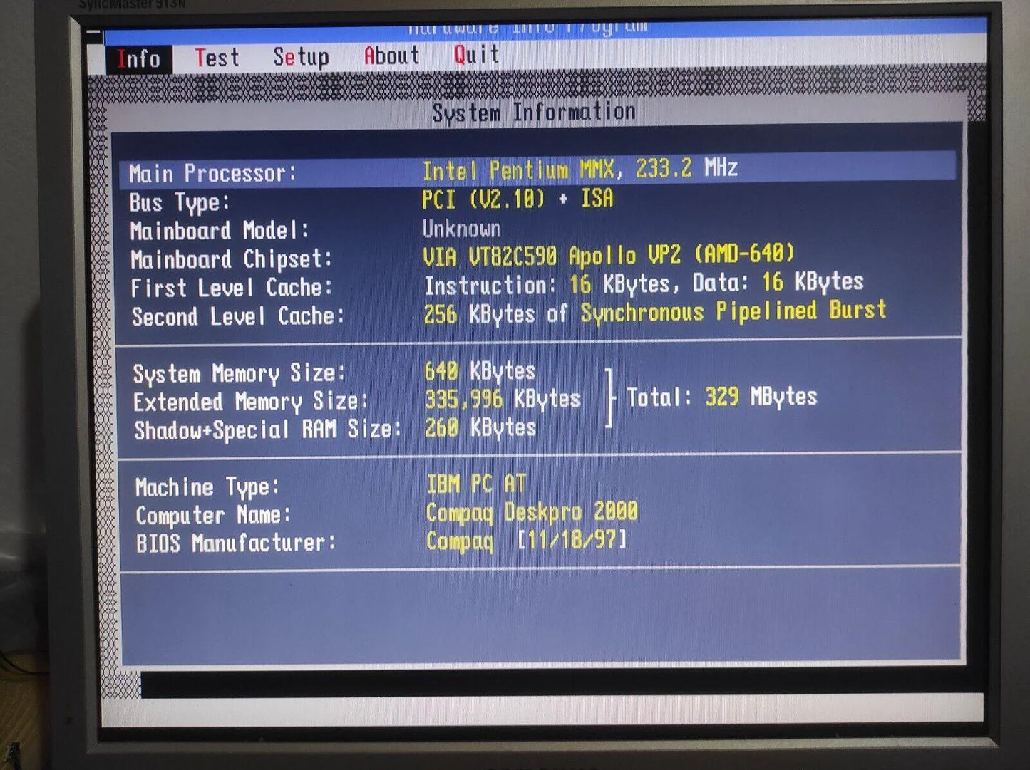 Compaq Deskpro 2000 Socket 7 Retro System Board 008084-101 008085-000 Apollo VP2 - Retro PC Hardware & More