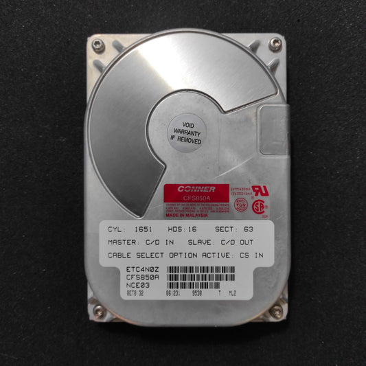 Conner CFS850A 850MB 3600RPM IDE 3.5’’ Vintage Retro Hard Drive HDD ETC4NOZ