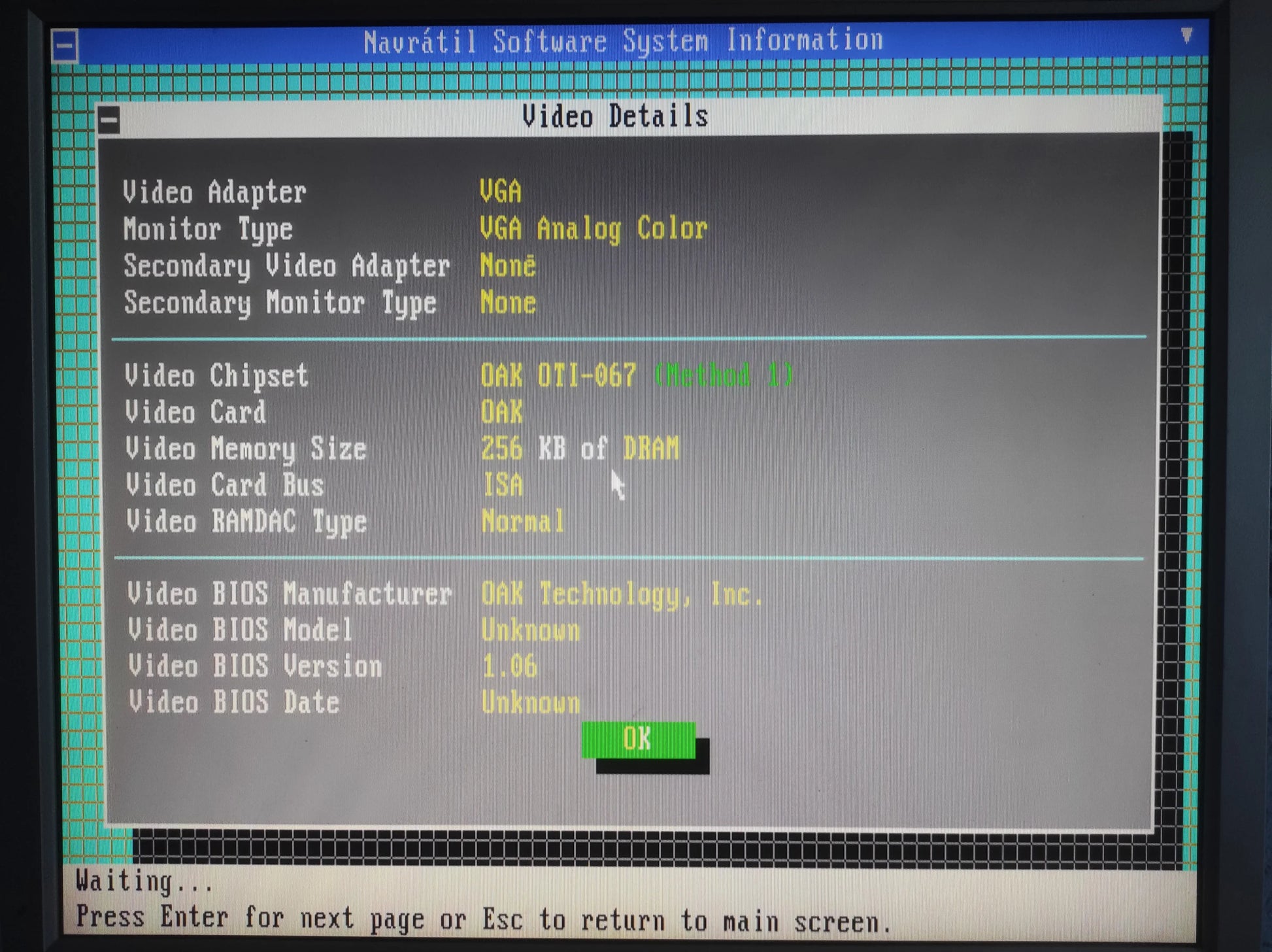 DFI VG-7700 OAK OTI067 256KB 16-bit Vintage Retro ISA Graphics Video Card