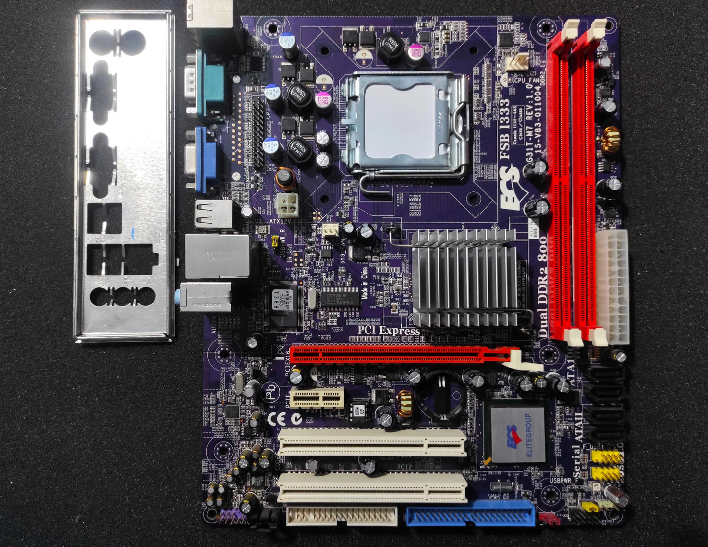 ECS G31T-M7 Socket 775 mATX DDR2 Motherboard PCIe Intel G31 Chipset 15-V83-011004