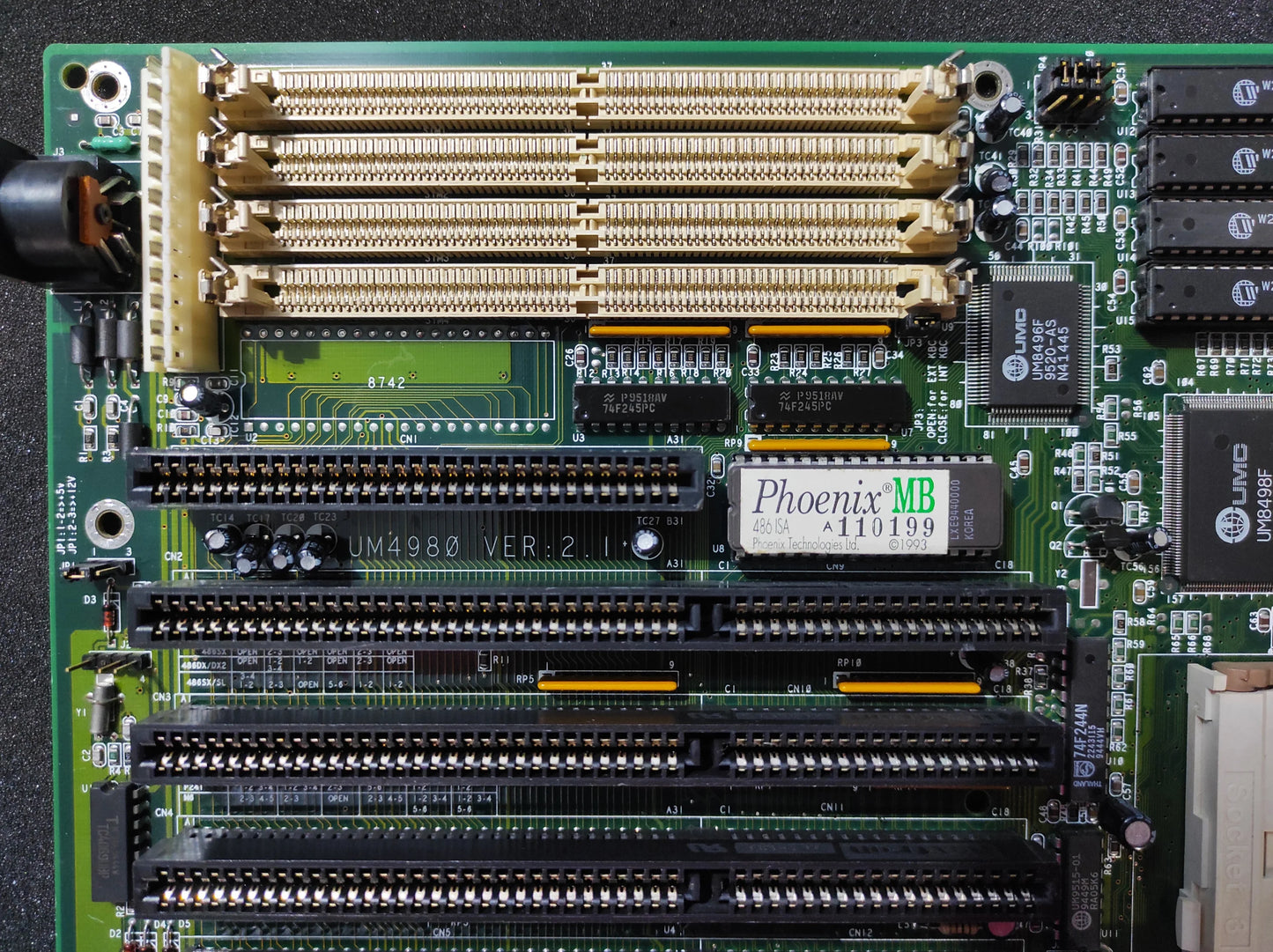 ECS UM4980 Socket 3 486 AT ISA VLB Vintage Retro Motherboard UMC UM8498/8496