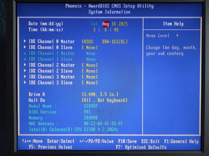 Foxconn G31MXP Socket 775 mATX Motherboard DDR2 PCIe x16 Intel G31 Chipset