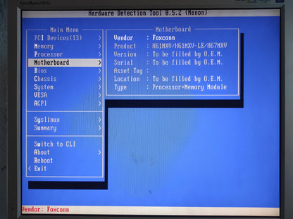Foxconn H61MXV Socket 1155 mATX Motherboard DDR3 PCIe 2.0 Intel H61 Chipset