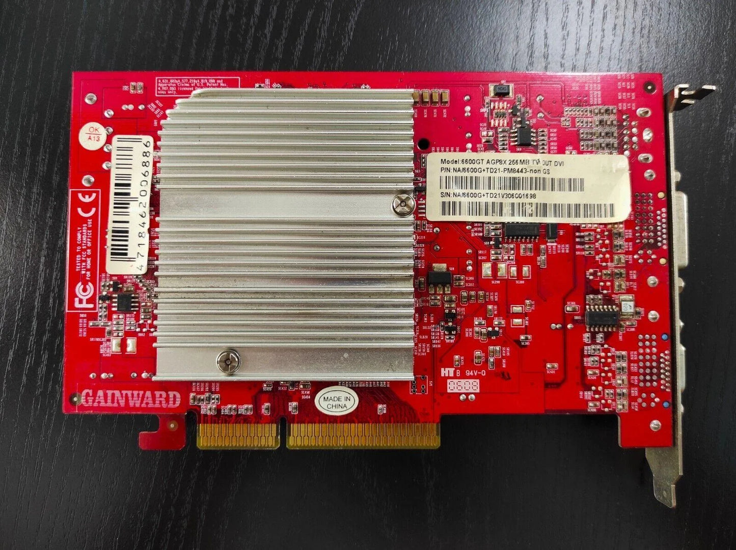 Gainward Powerpack! Ultra NVIDIA GeForce 6600 GT AGP 256MB VGA DVI Graphics Card - Retro PC Hardware & More