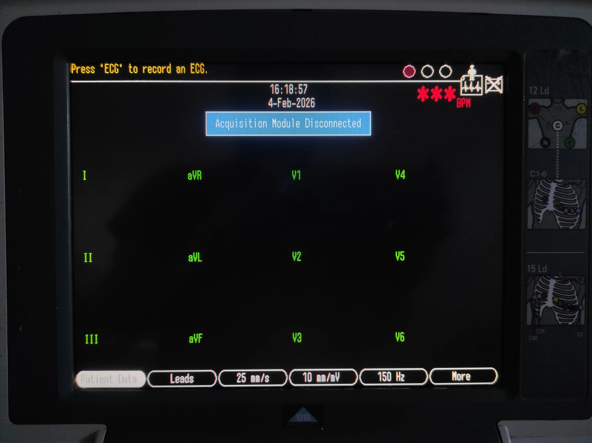 GE MAC 5500 HD Resting ECG Machine with Color Display Electrocardiogram System