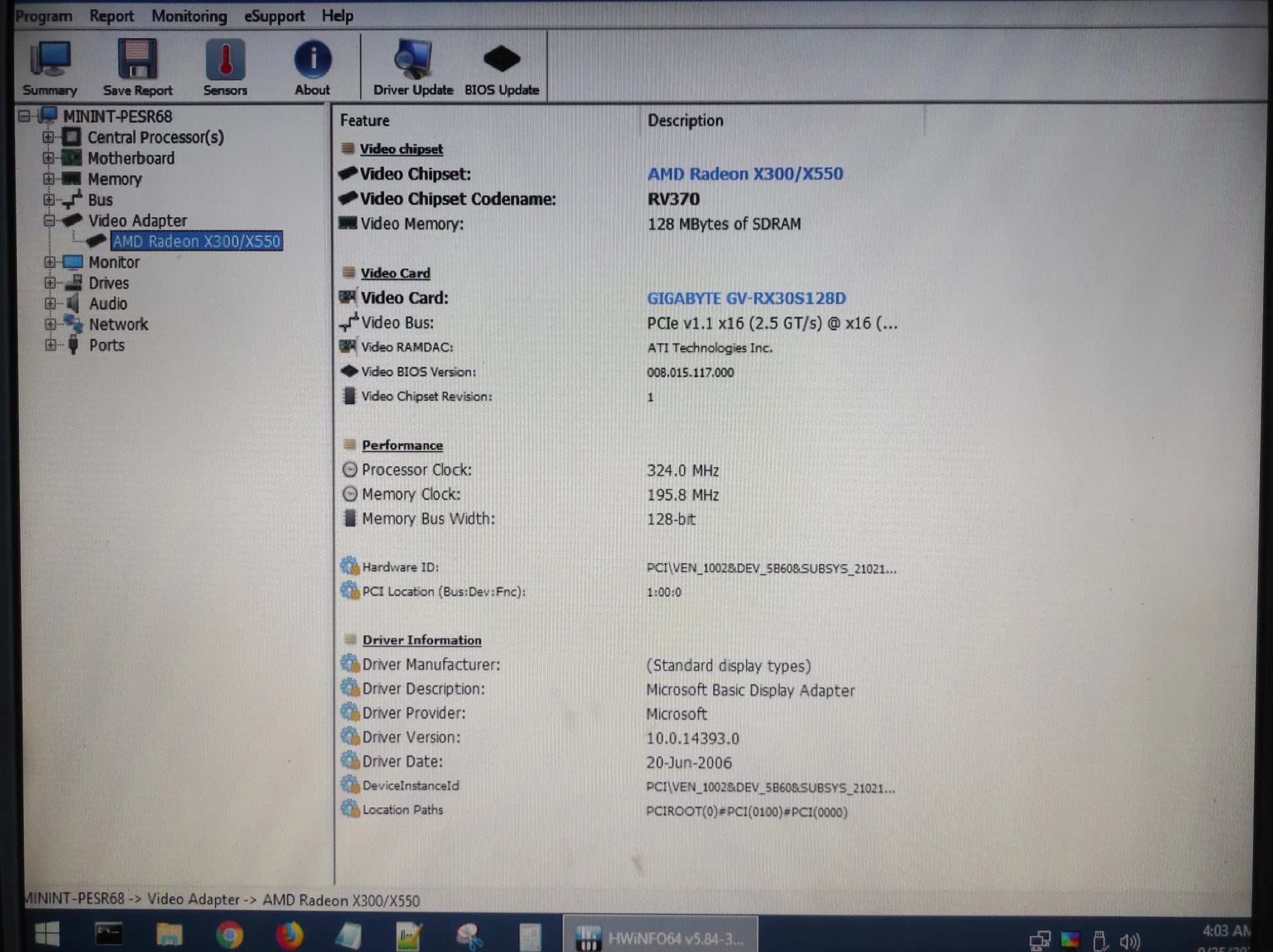 Gigabyte ATi Radeon X300 128MB PCIe VGA DVI Retro Graphics Card GV-RX30128D