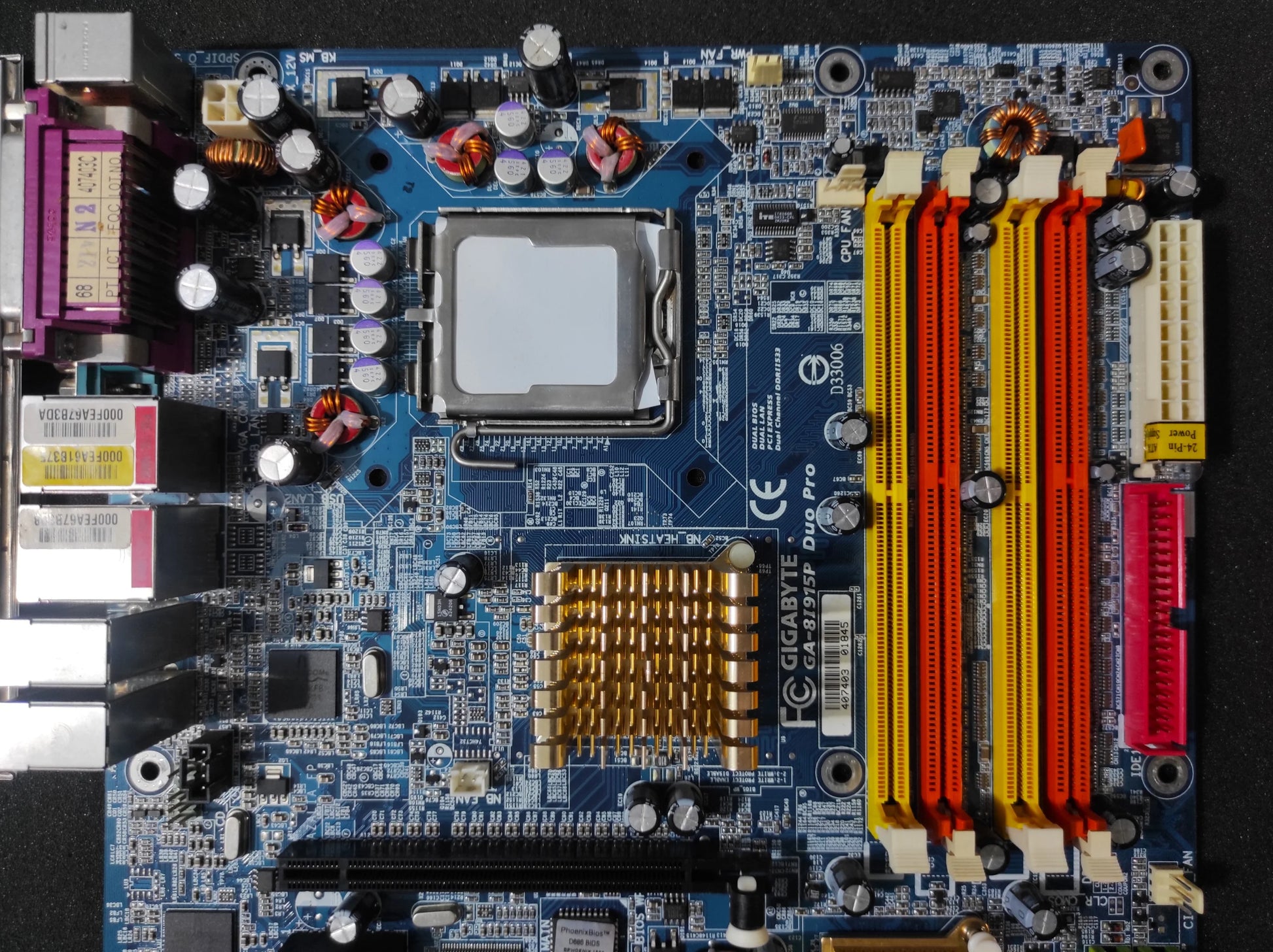 Gigabyte GA-8I915P Duo Pro Socket 775 ATX Motherboard DDR PCIe x16 Intel 915P