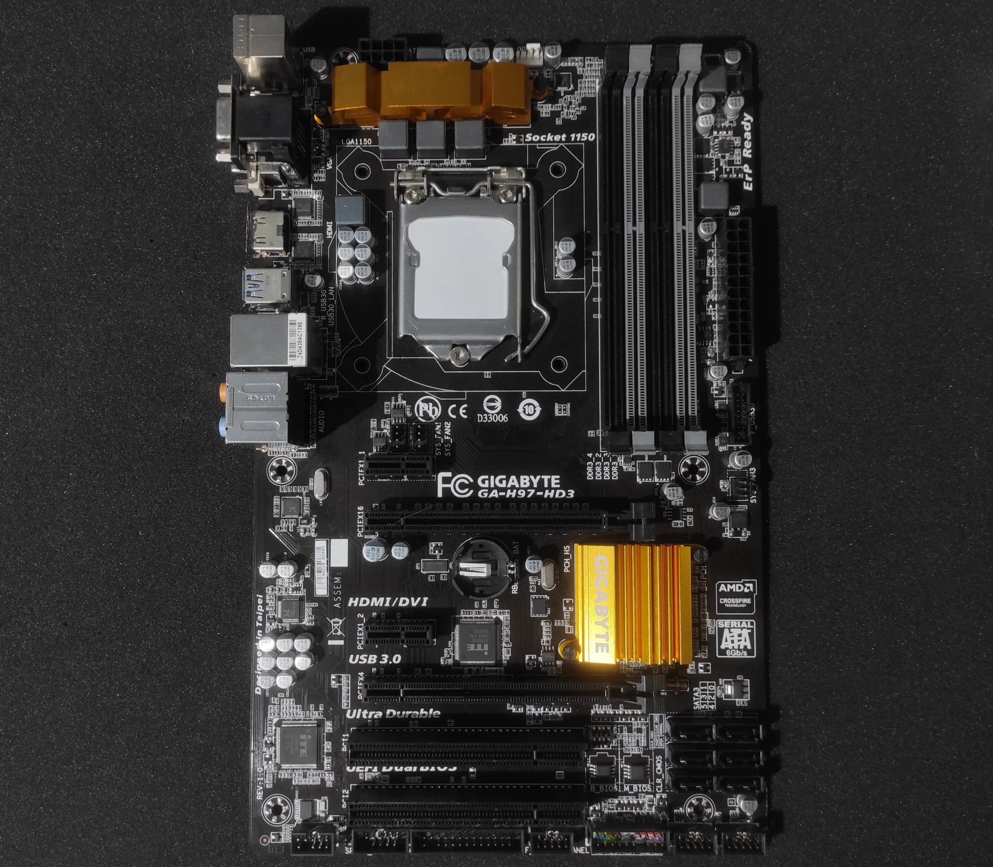 Gigabyte GA-H97-HD3 Socket 1150 DDR3 ATX Motherboard Intel H97 Express Chipset