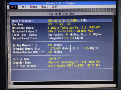 Gigabyte GA-M68M-S2P Socket AM2 mATX AMD Motherboard DDR2 Nvidia nForce 630a Chipset