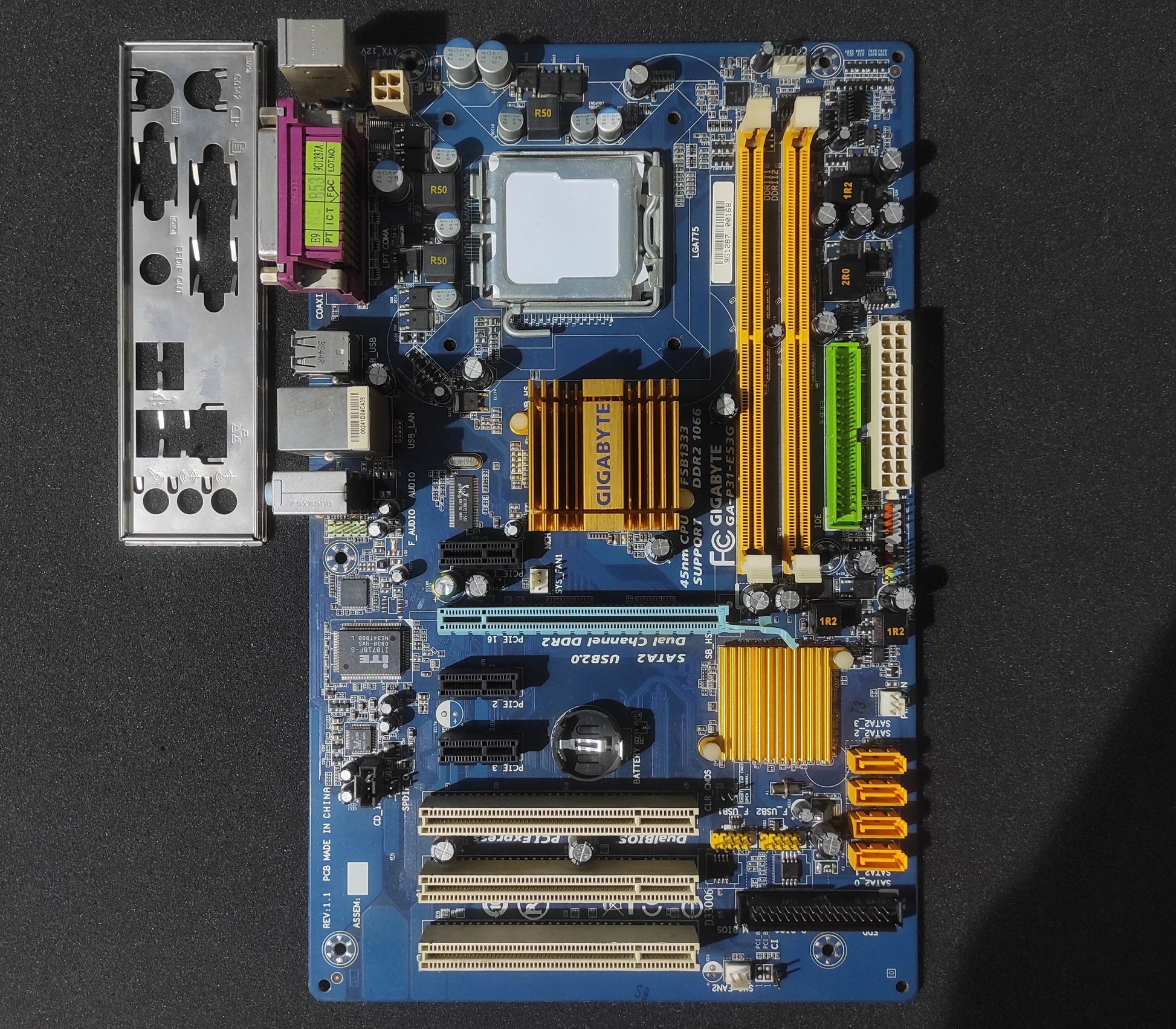 Gigabyte GA-P31-ES3G Socket 775 ATX Motherboard DDR2 PCIe x16 Intel G31 Chipset