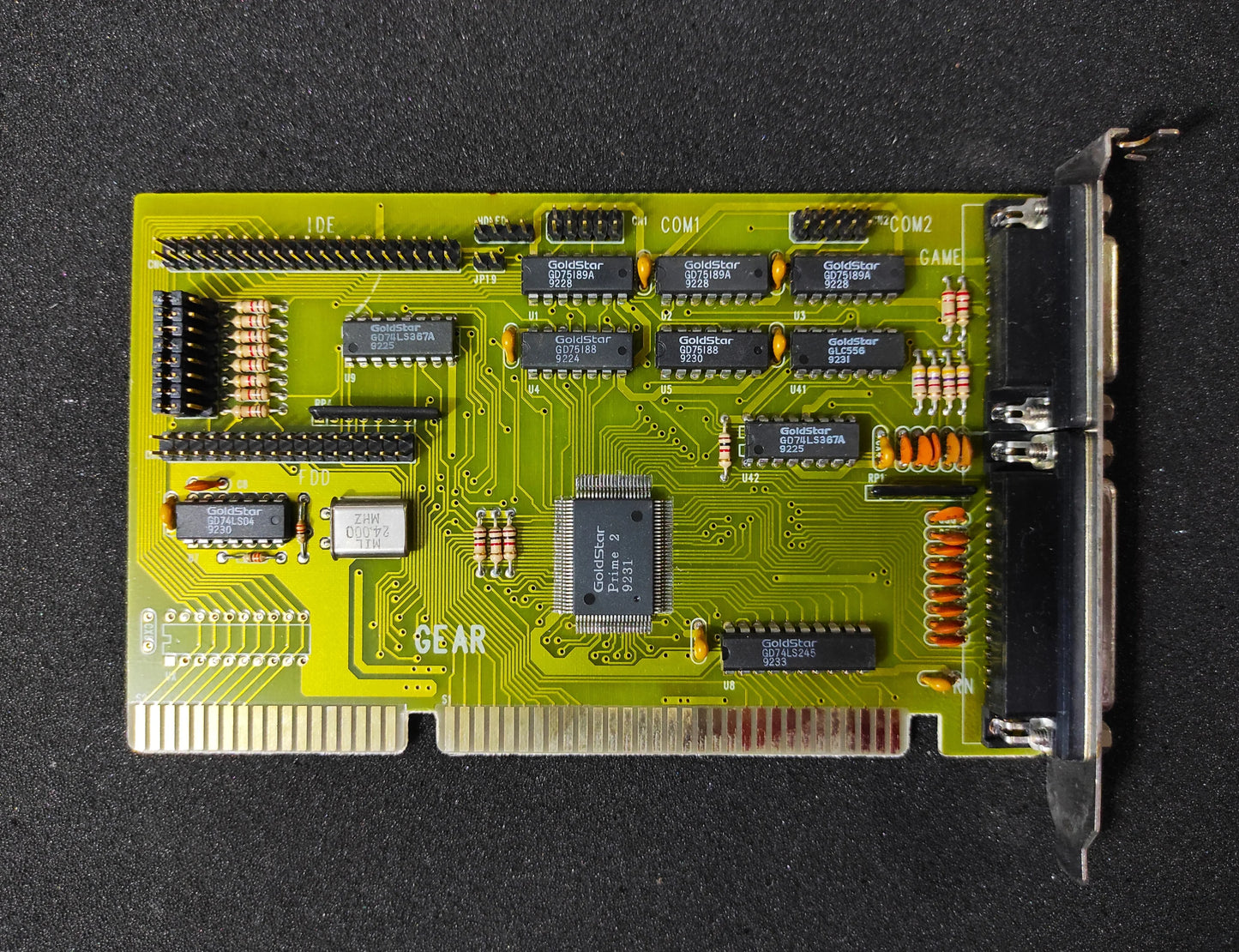 GoldStar PRIME 2 FDD IDE Serial Parallel Game ISA Multi I/O Controller Card