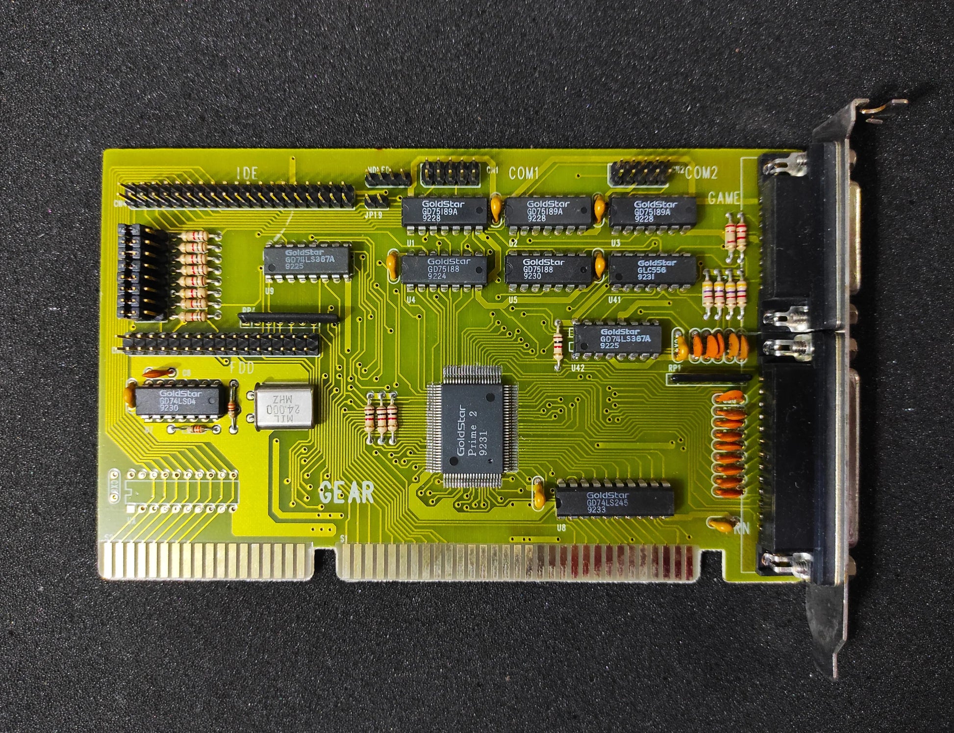 GoldStar PRIME 2 FDD IDE Serial Parallel Game ISA Multi I/O Controller Card