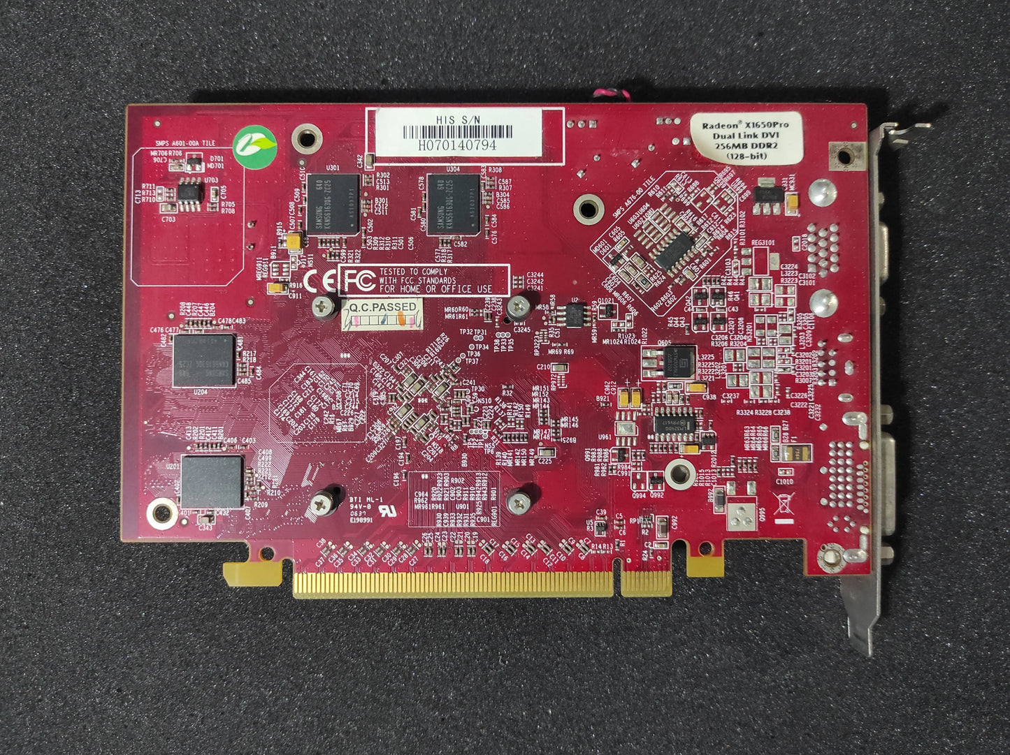 HIS ATI Radeon X1650 Pro PCIe 256MB DDR2 VGA Dual Link DVI Graphics Video Card