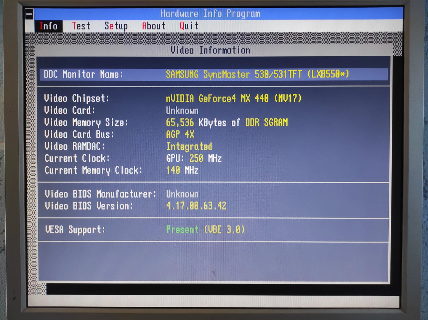 HIS NVIDIA GeForce4 MX 440 AGP 64MB Graphics Video Card A4-MX440DDR-C1