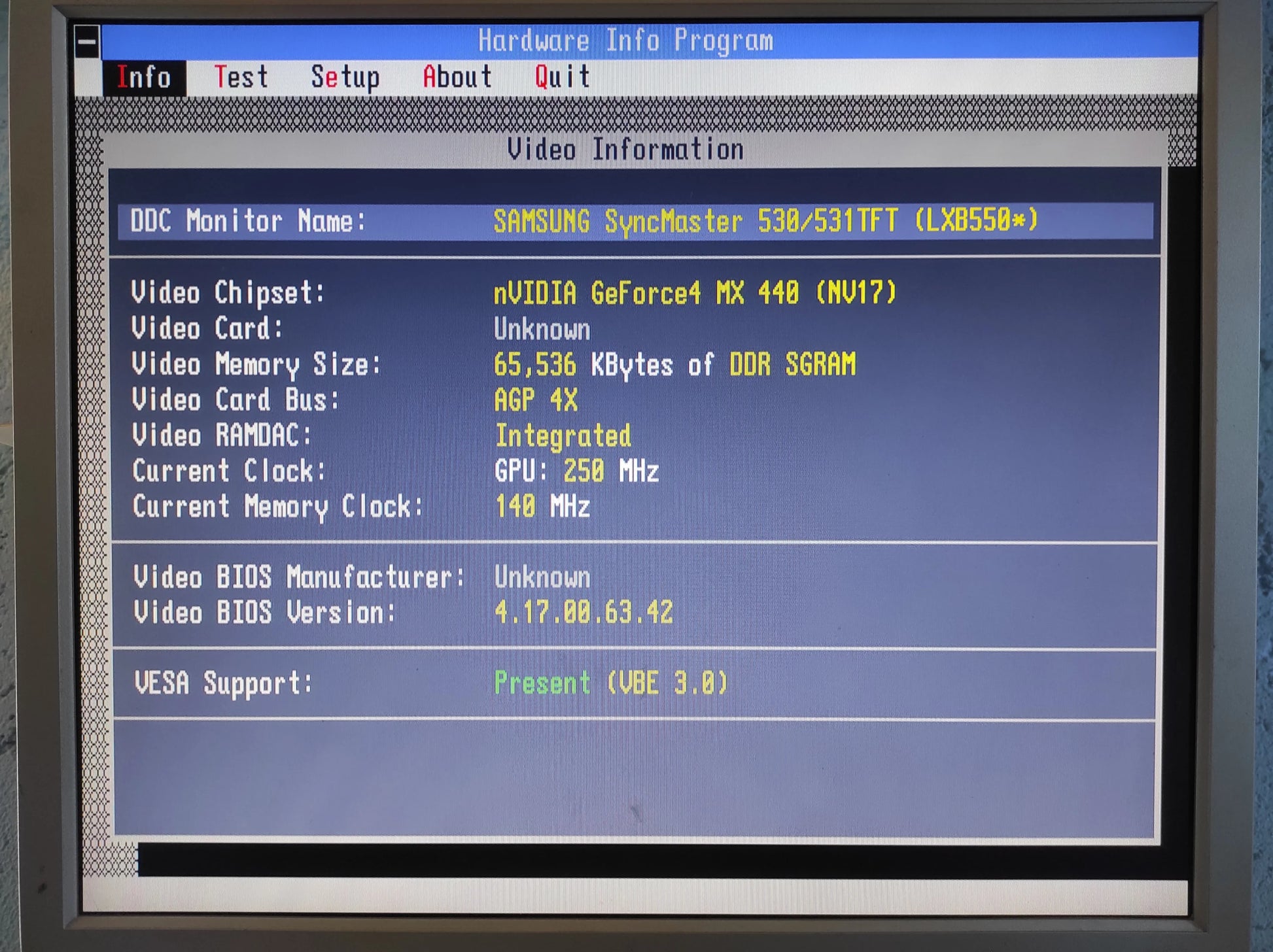 HIS NVIDIA GeForce4 MX 440 AGP 64MB Graphics Video Card A4-MX440DDR-C1