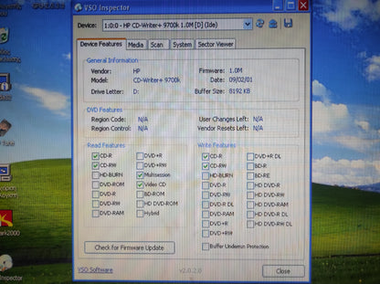 HP CD-Writer 9700 Series IDE 5.25’’ Internal Retro CD-RW Drive C9627-5600